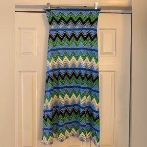 HeyMomma foldover waist silk maxi skirt